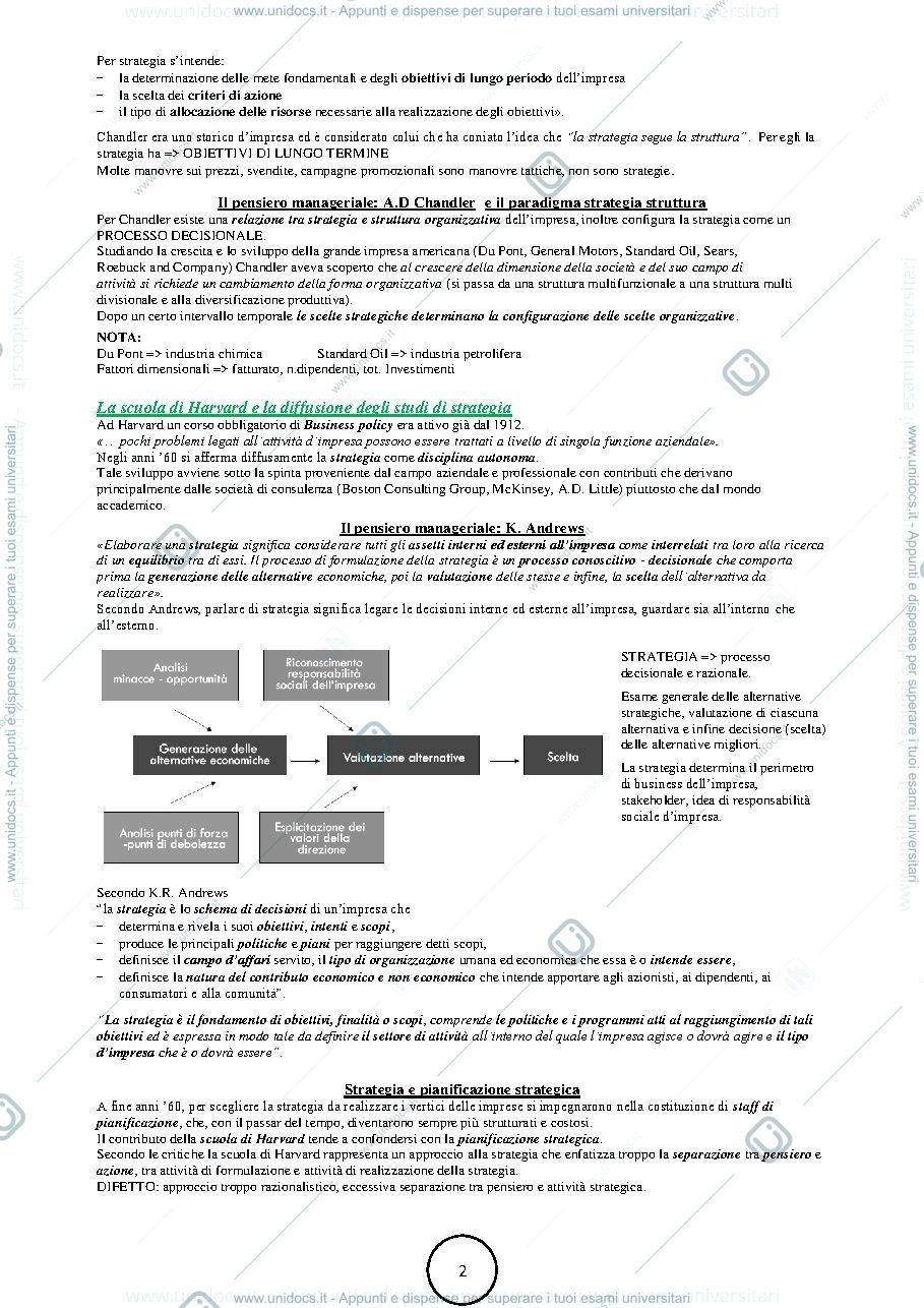 Anteprima pagina 2 — Strategia di impresa 