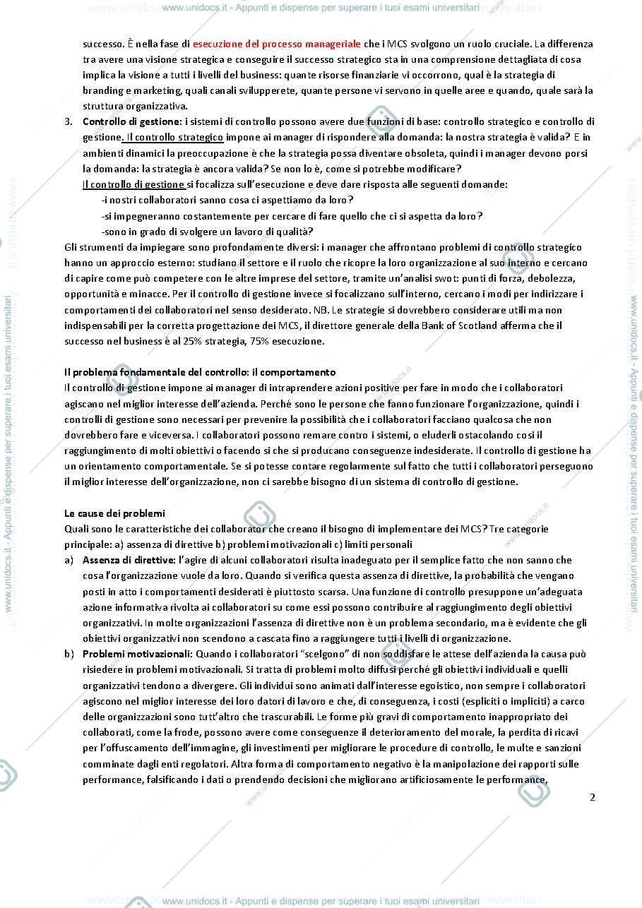 Anteprima pagina 2 — sistemi di controllo di gestione