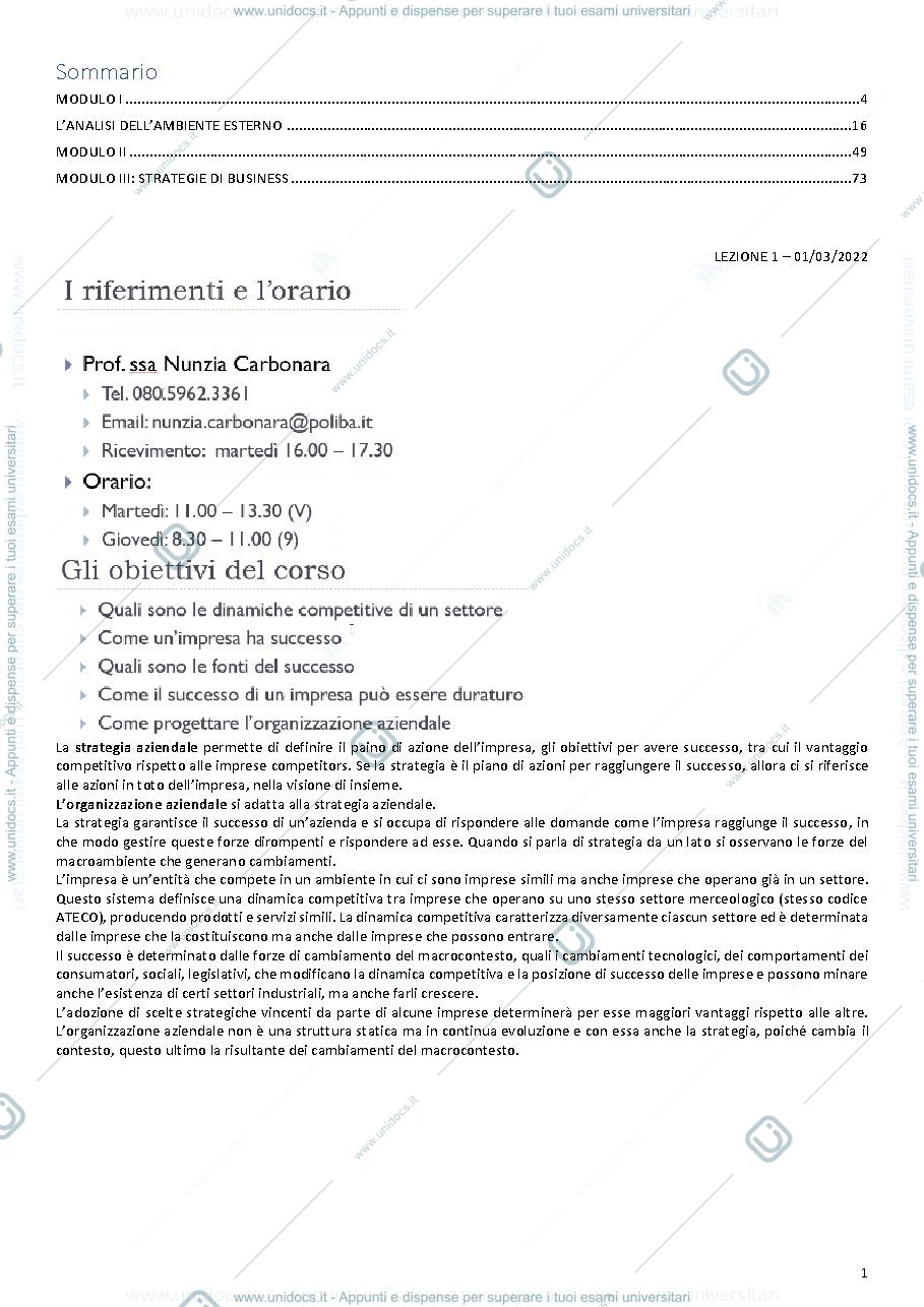 Anteprima pagina 2 — STRATEGIAA E ORGANIZZAZIONE AZIENDALE