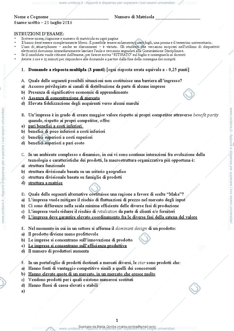 Anteprima pagina 2 — Esame luglio 2019