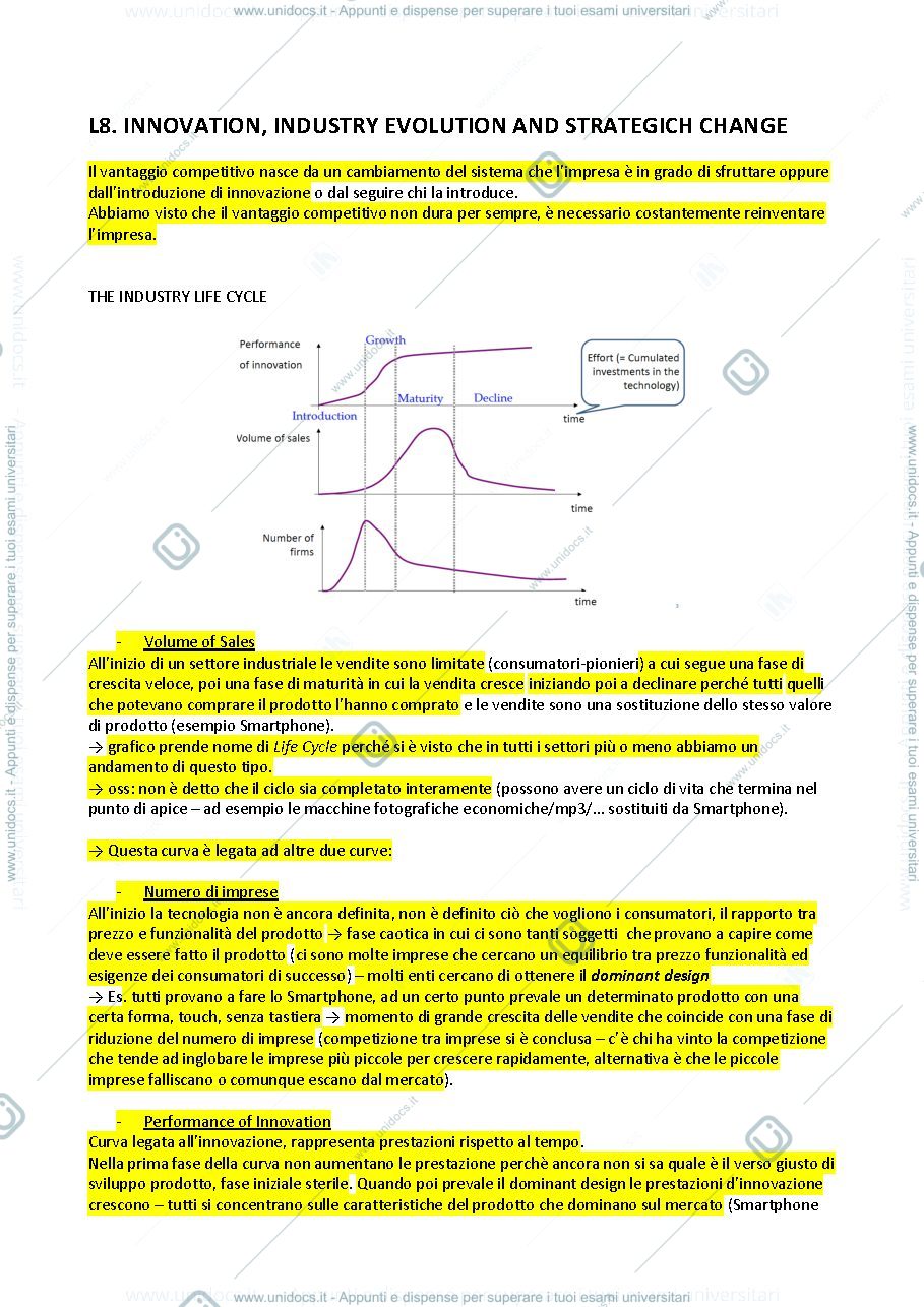 Anteprima pagina 1 — INNOVATION, INDUSTRY EVOLUTION AND STRATEGICH CHANGE