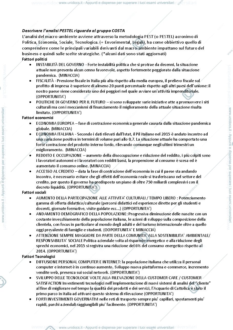 Anteprima pagina 2 — Domande di strategia e politica aziendale 