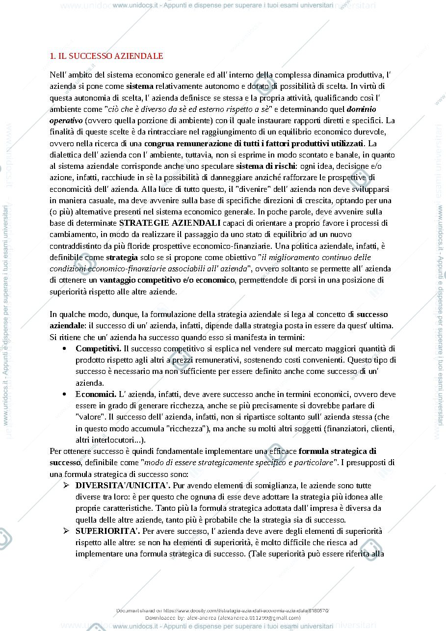 Anteprima pagina 2 — Strategie aziendali 