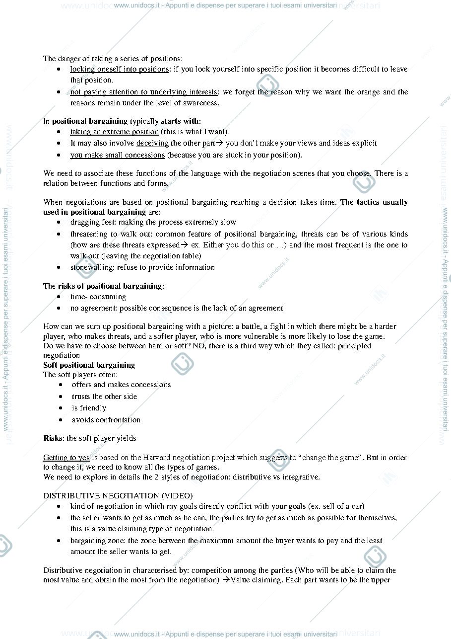 Anteprima pagina 3 — STRATEGIE COMUNICATIVE E NEGOZIALI - INGLESE