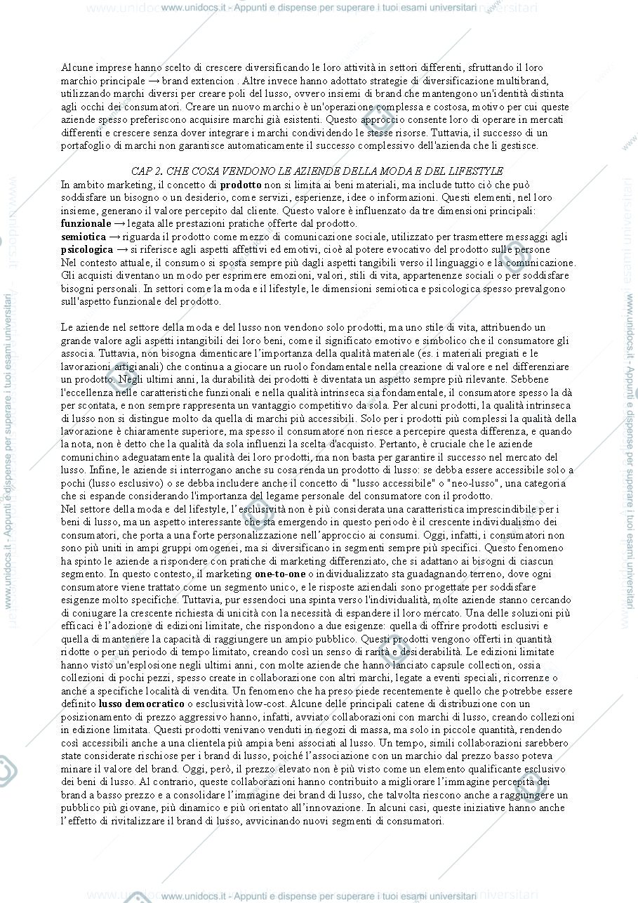 Anteprima pagina 3 — Riassunto libro --> Marketing della moda e dei prodotti lifestyle