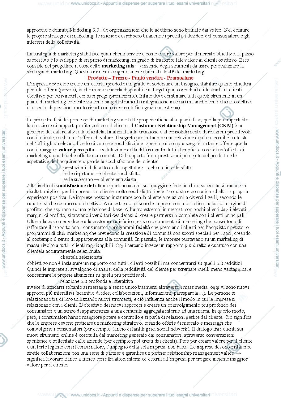 Anteprima pagina 3 — Riassunto Libro "I PRINCIPI DI MARKETING"