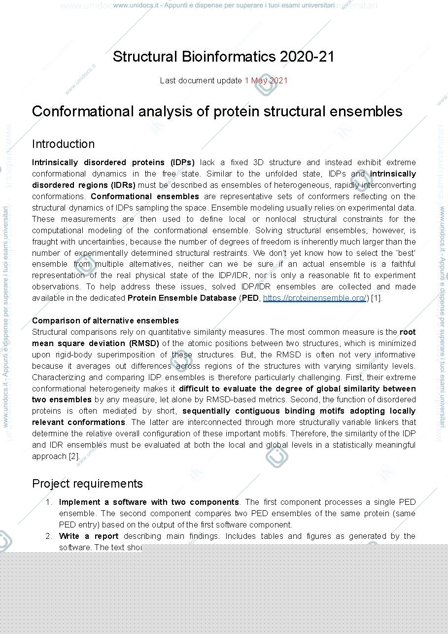 Anteprima pagina 1 — Project specification