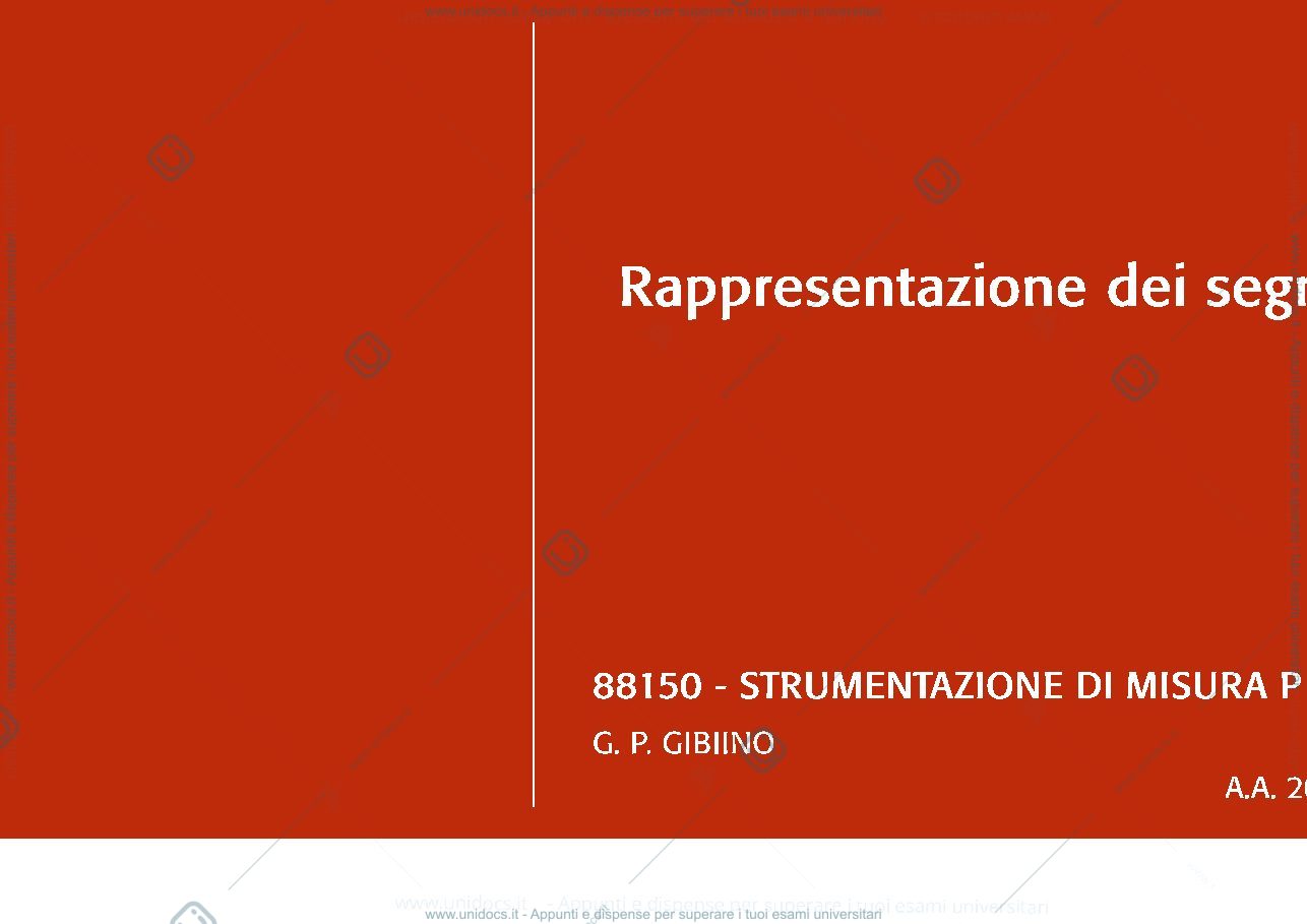 Anteprima pagina 1 — Rappresentazione dei segnali