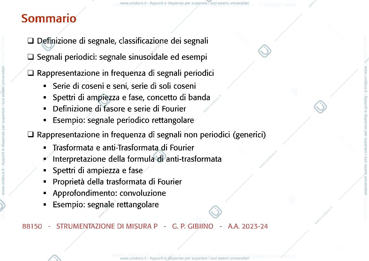 Anteprima pagina 2 — Rappresentazione dei segnali
