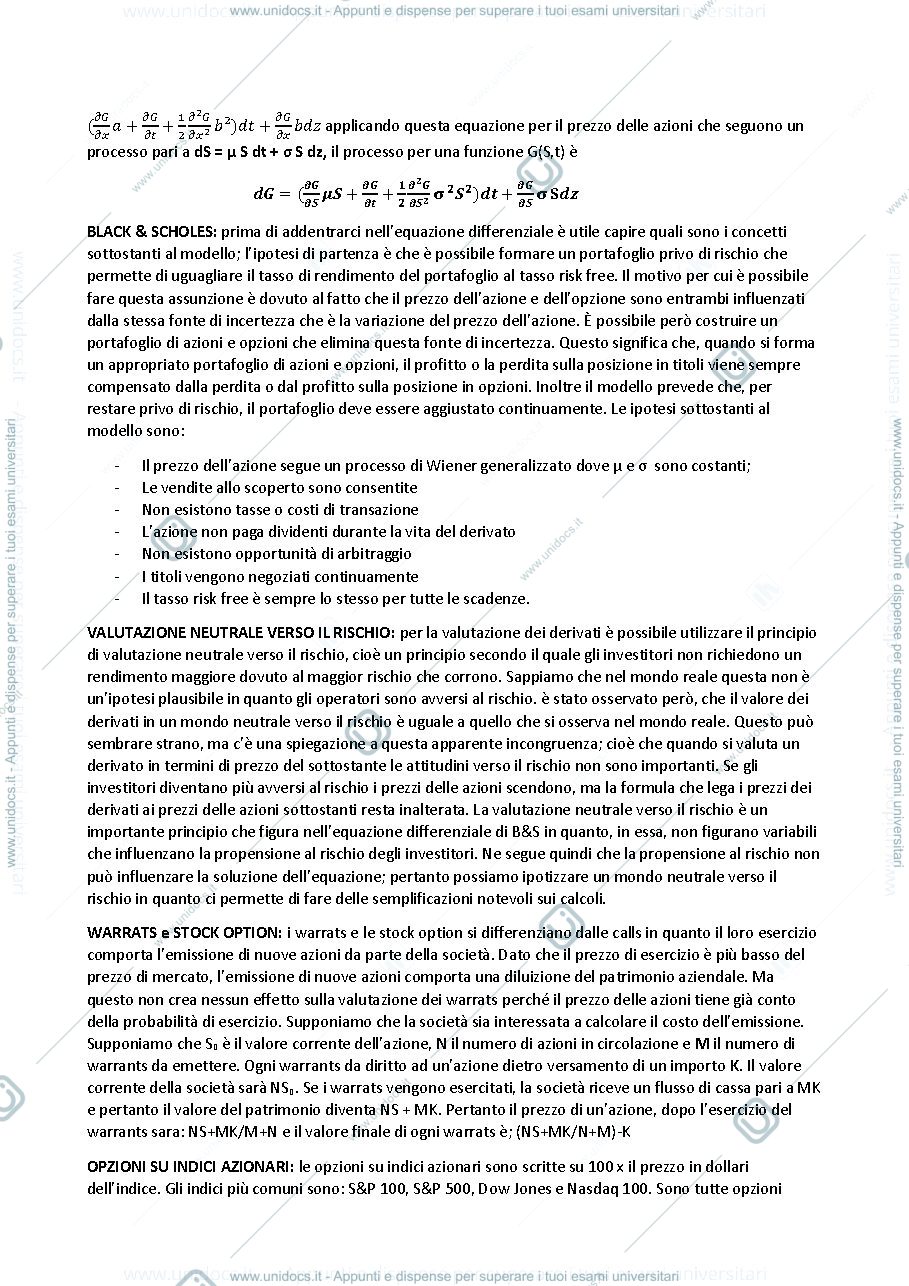 Anteprima pagina 2 — Riassunto esame derivati 