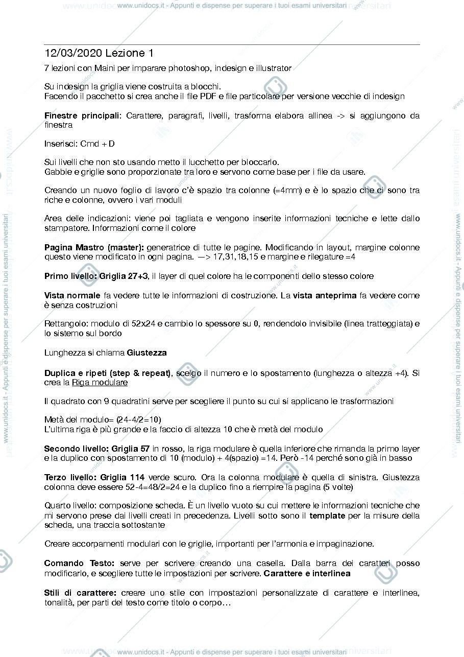 Anteprima pagina 2 — Appunti strumenti e metodi del progetto