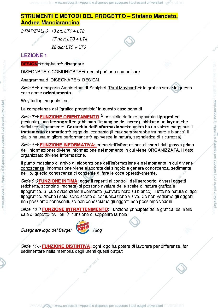 Anteprima pagina 1 — lezioni teoriche 1 e 2