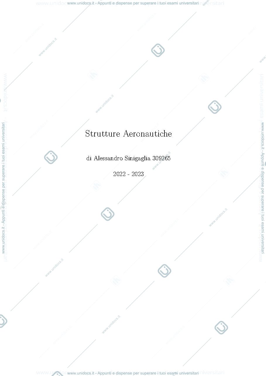Anteprima pagina 1 — Strutture Aeronautiche
