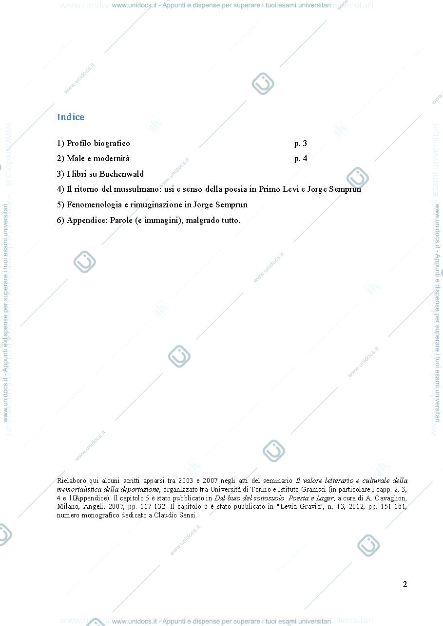 Anteprima pagina 2 — dispensa  struttura e processi della narrazione
