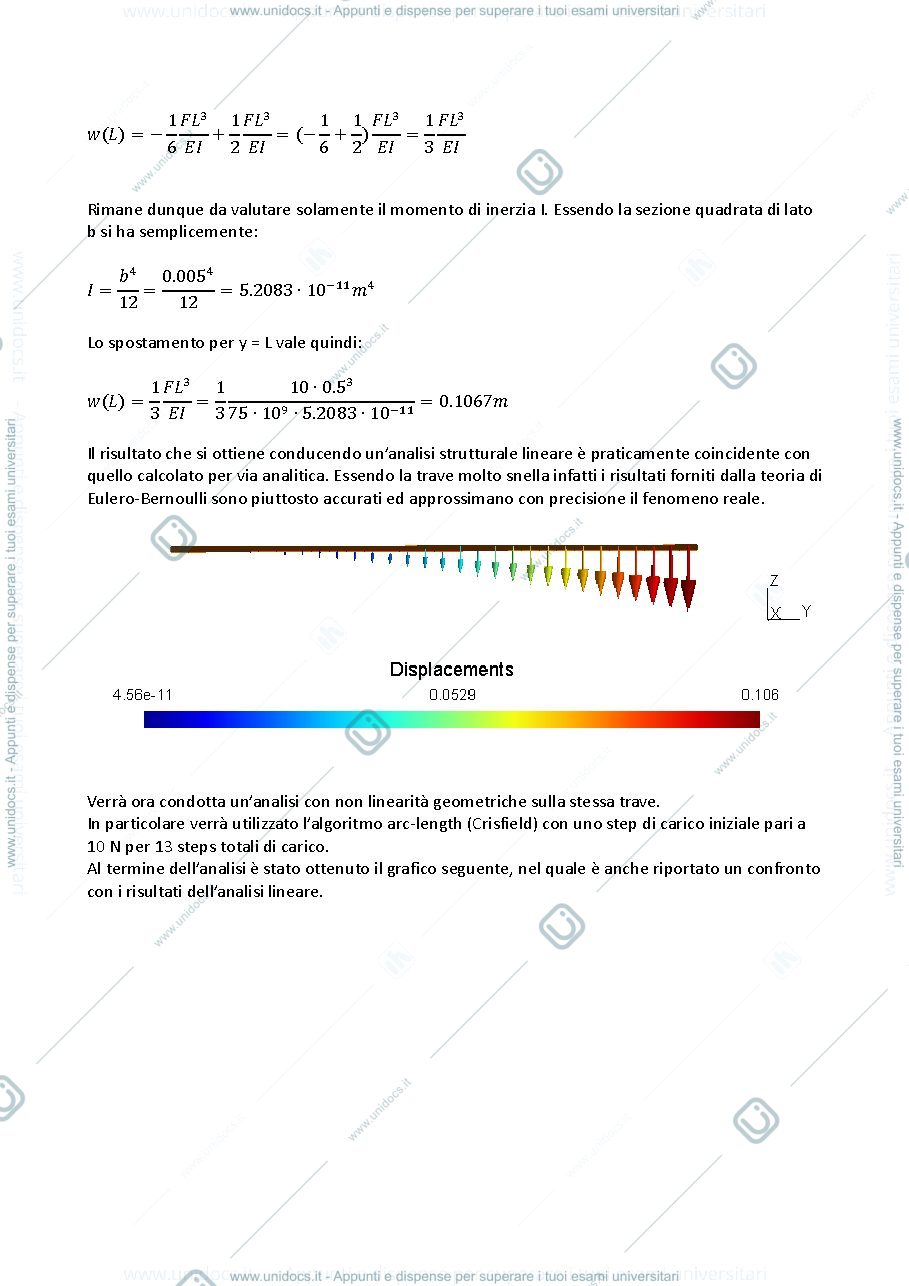 Anteprima pagina 2 — Esercitazione - analisi non lineare