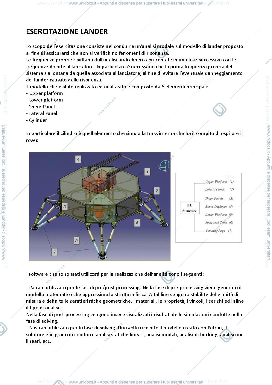 Anteprima pagina 1 — Esercitazione - Lander