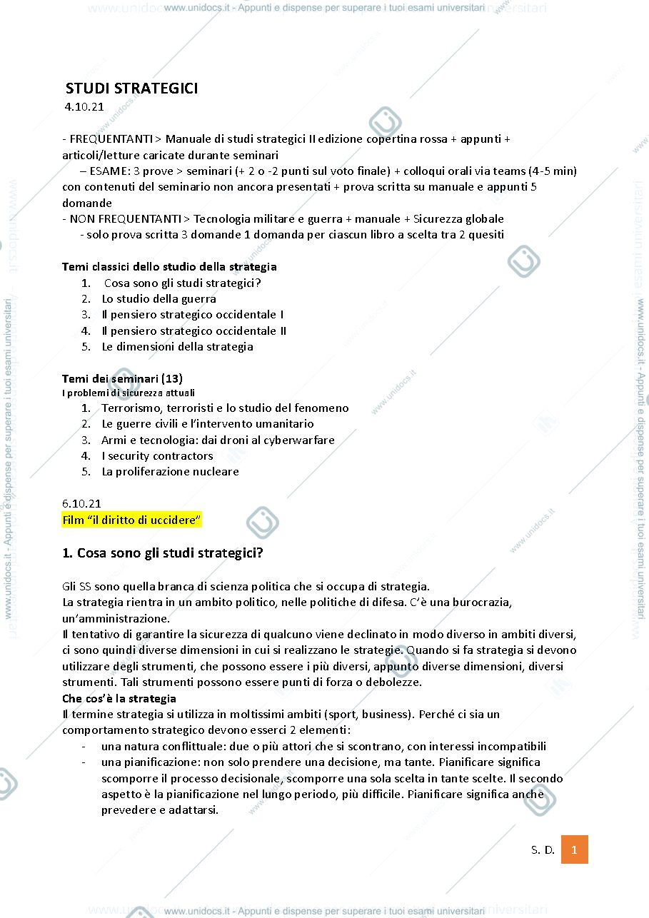 Anteprima pagina 1 — Studi Strategici