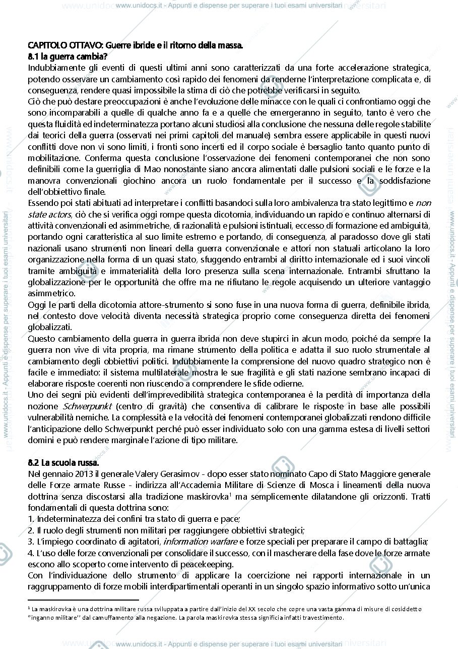 Anteprima pagina 1 — Capitolo 8 Riassunto