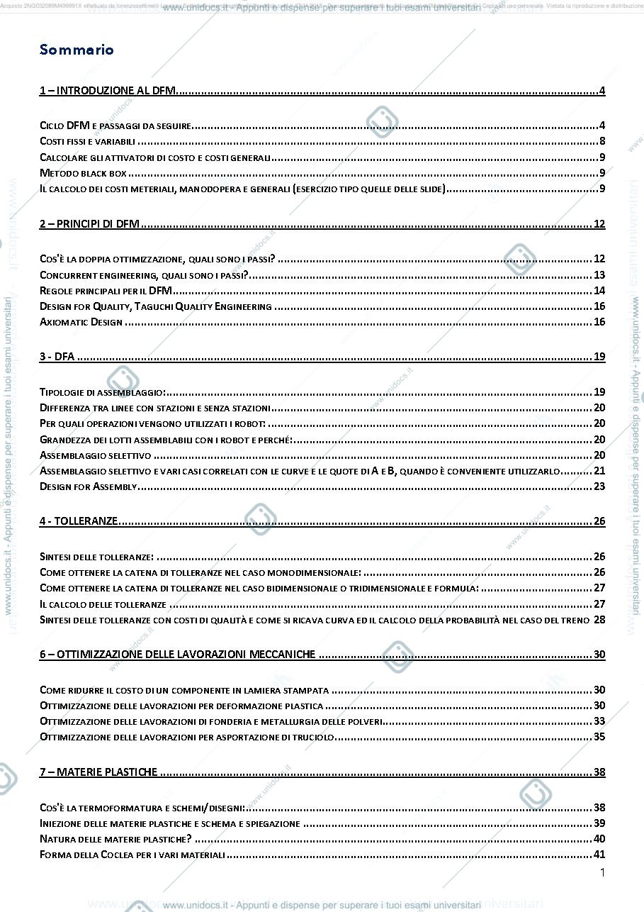 Anteprima pagina 2 — Domande di studio del prodotto e del processo 