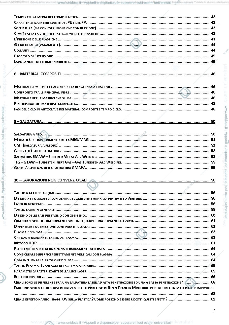 Anteprima pagina 3 — Domande di studio del prodotto e del processo 