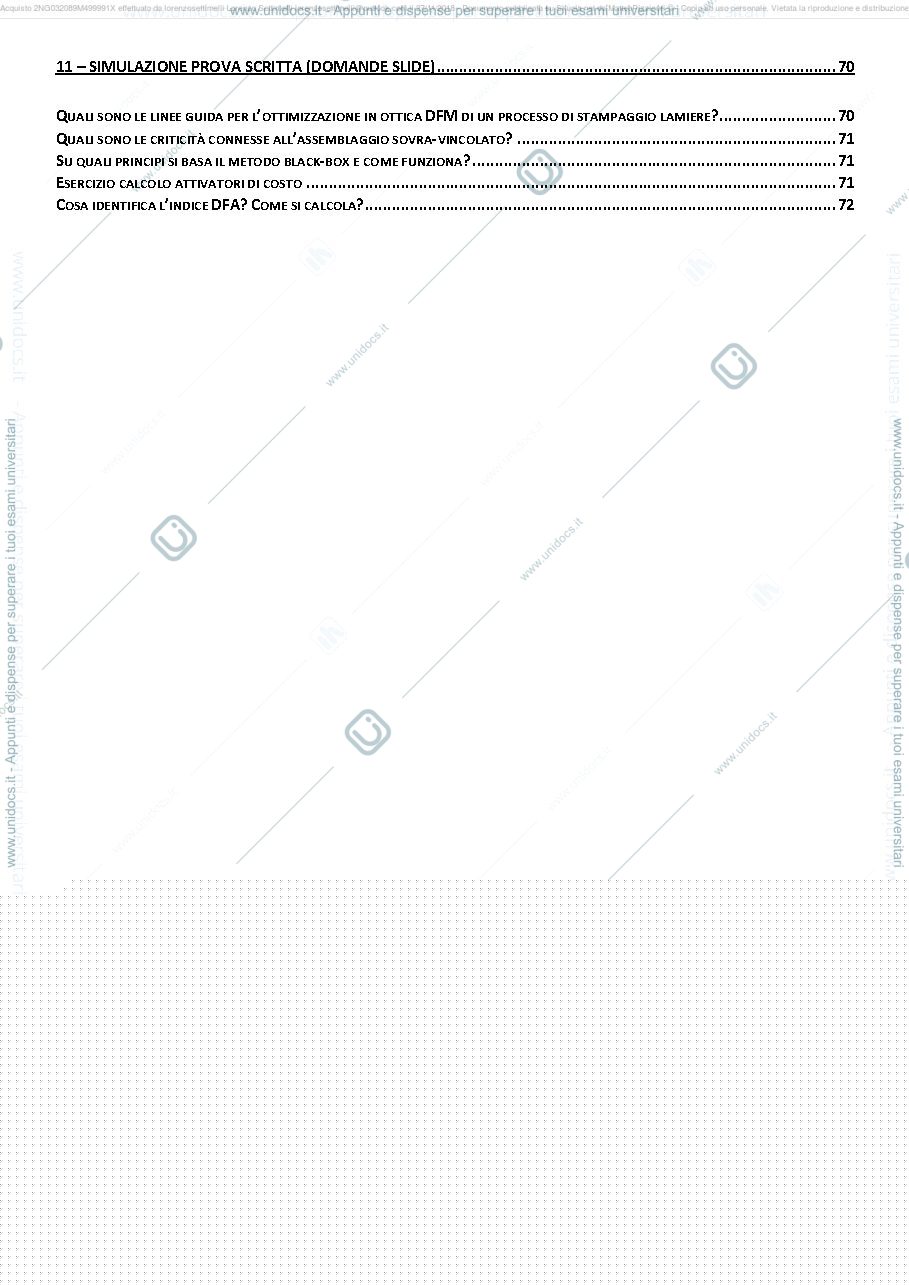 Anteprima pagina 4 — Domande di studio del prodotto e del processo 