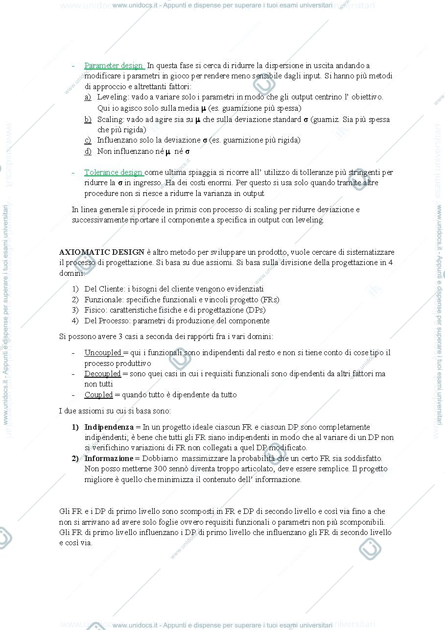 Anteprima pagina 3 — Riassunti Studio del Prodotto e del Processo