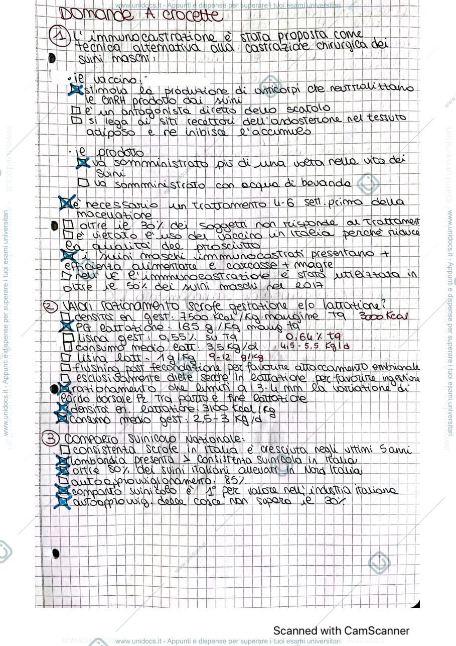 Anteprima pagina 1 — Domande a crocette esame suinicoltura  Stan