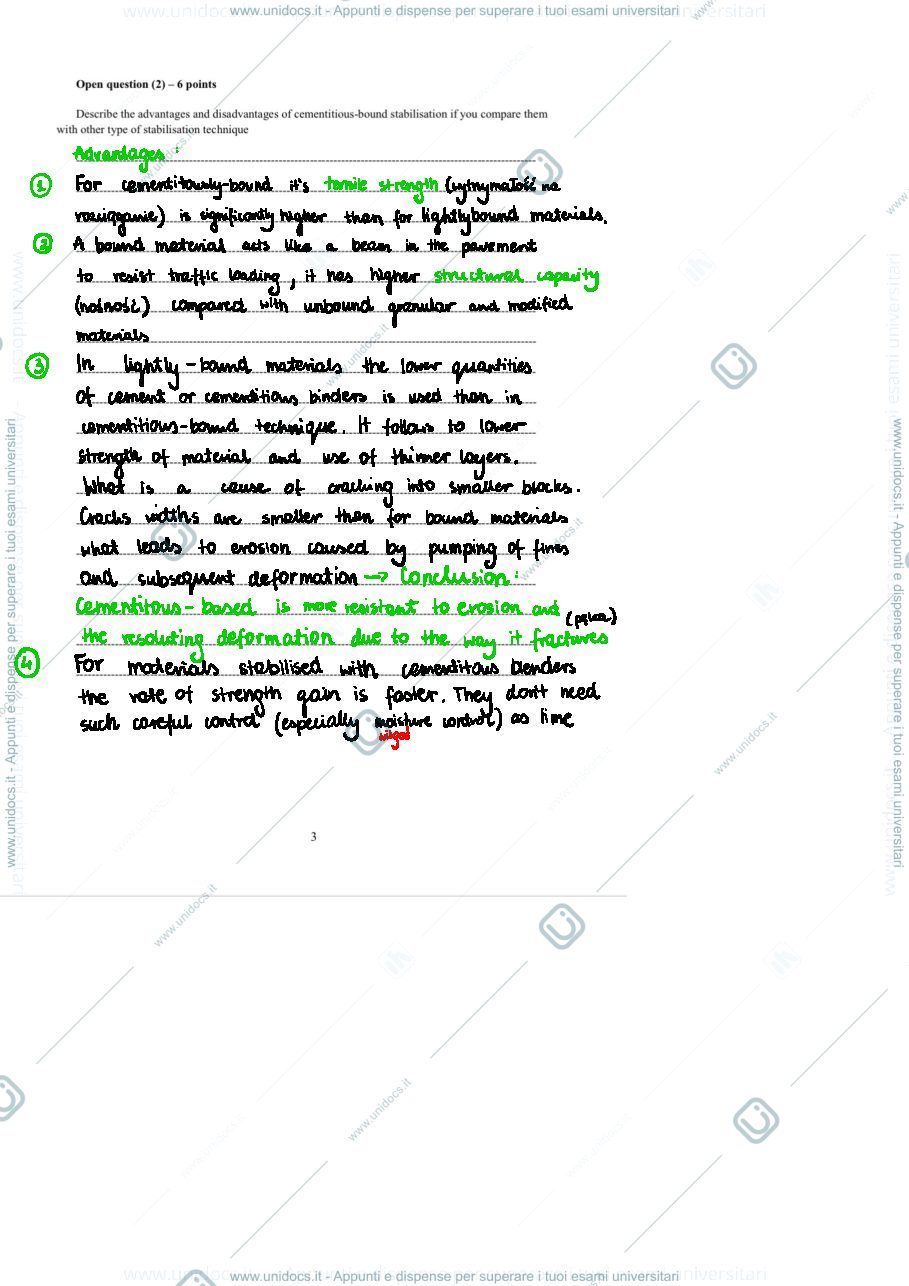 Anteprima pagina 1 — Roads exams questions bound stabilisation