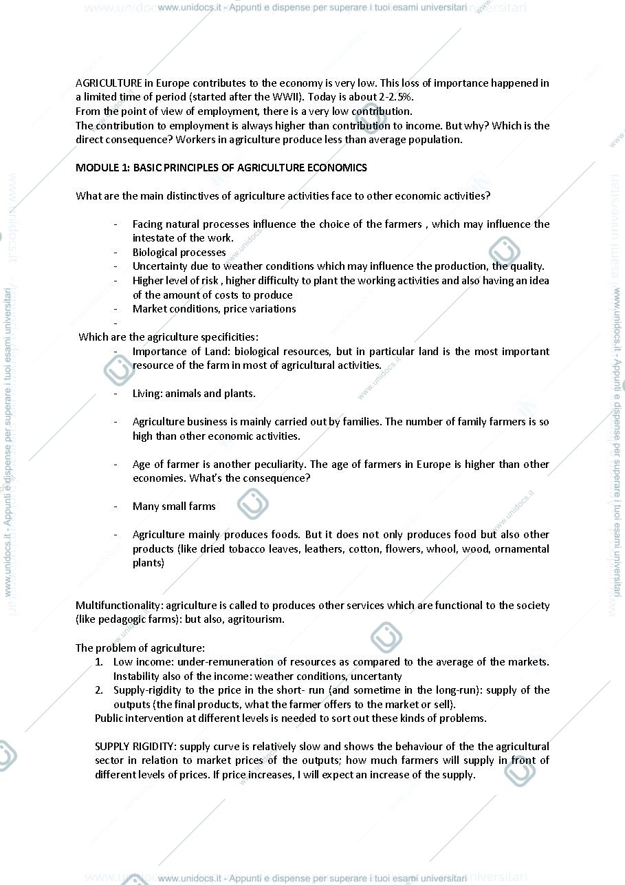 Anteprima pagina 1 — Agrifood Economics