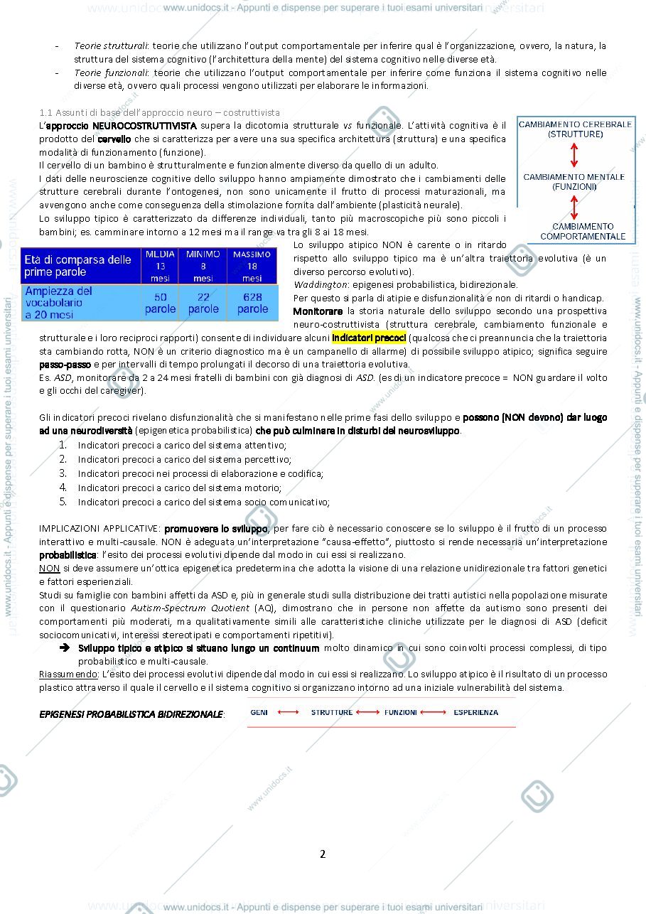 Anteprima pagina 2 — appunti sviluppo cognitivo
