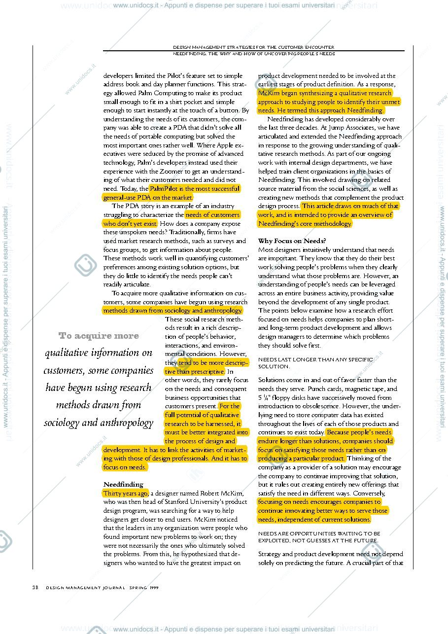 Anteprima pagina 2 — Needfinding