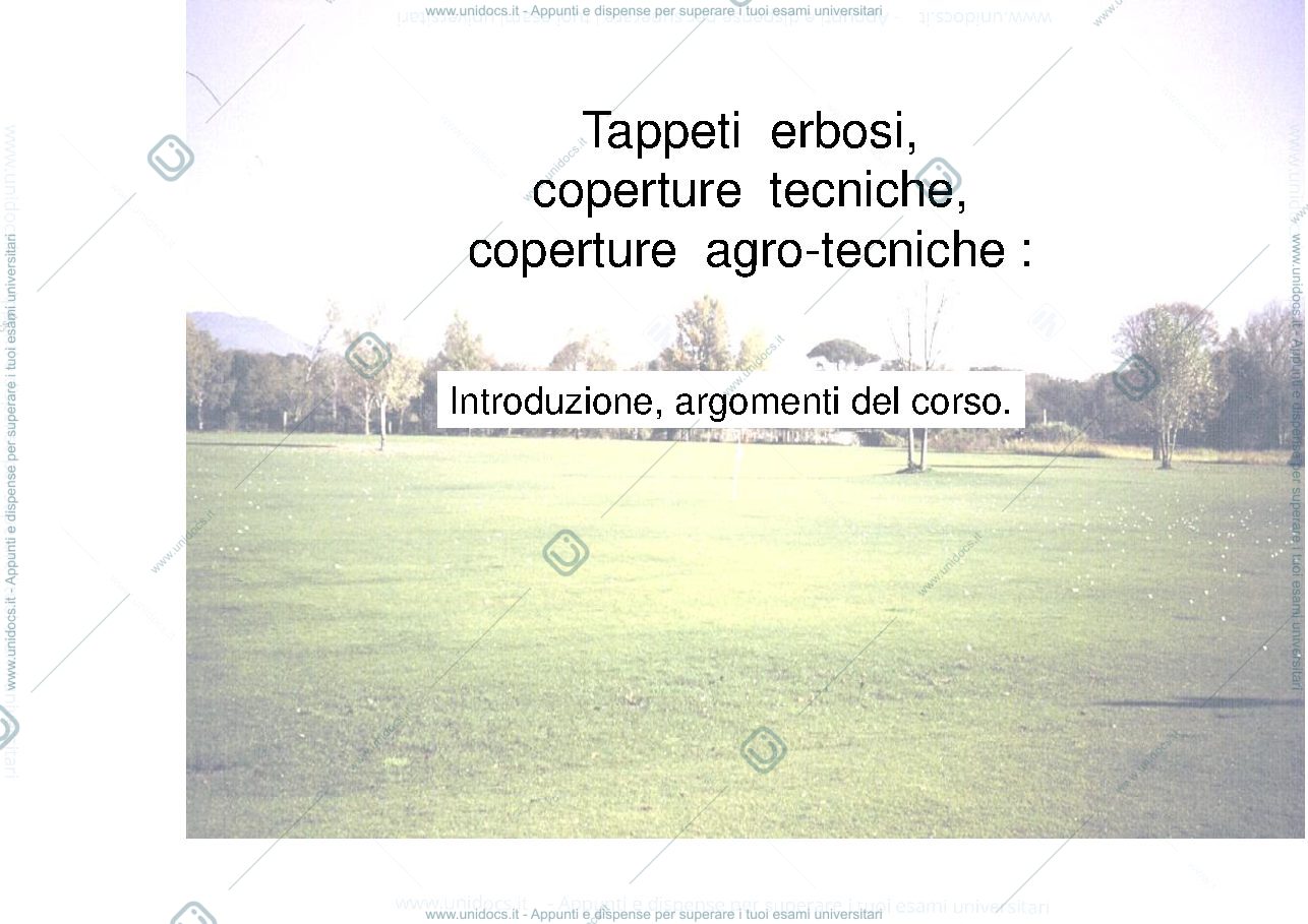 Anteprima pagina 1 — Tappeti Erbosi lista argomenti e presentazioni