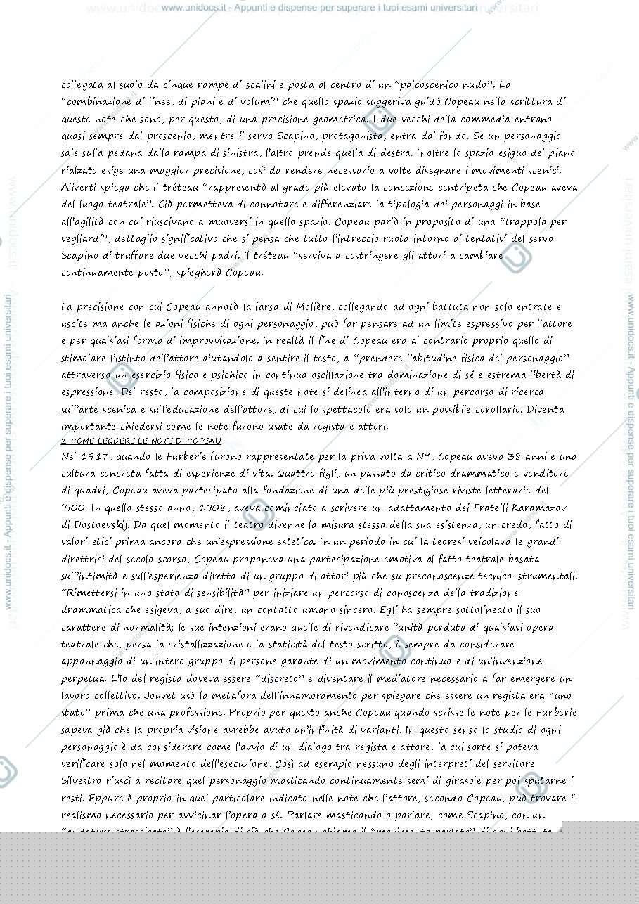 Anteprima pagina 2 — Teatro e Spettacolo Moderno e Contemporaneo II