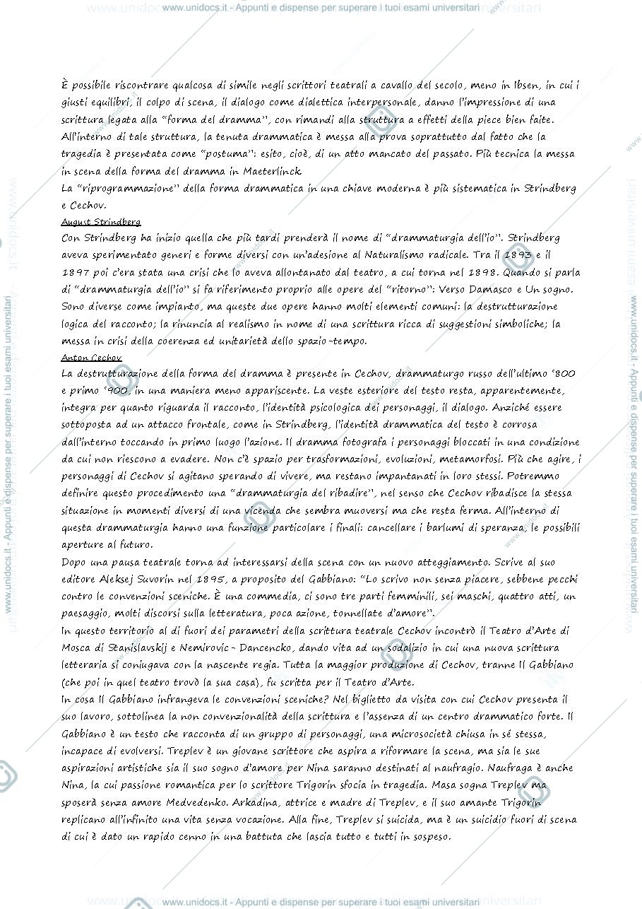 Anteprima pagina 2 — Teatro e Spettacolo Moderno e Contemporaneo II