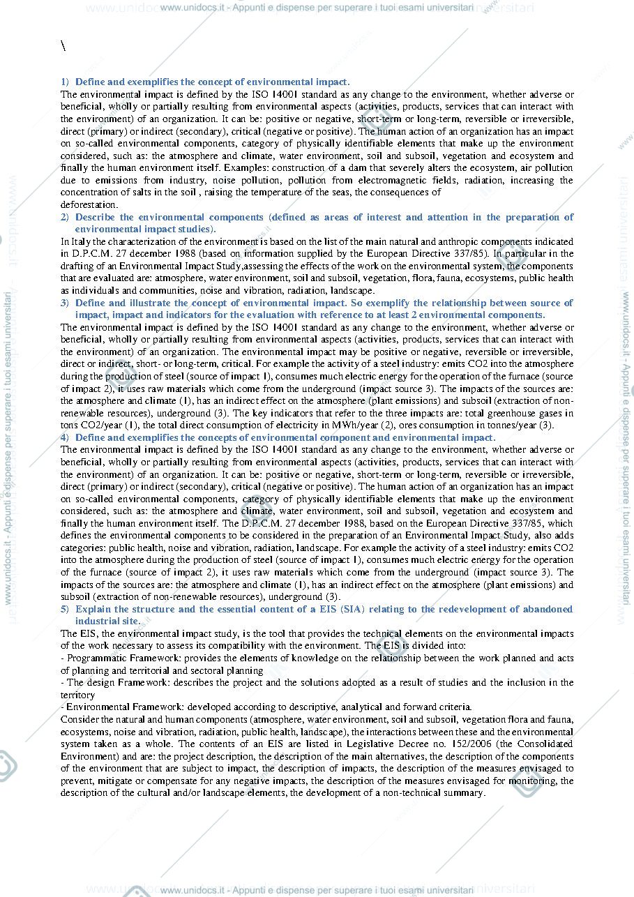 Anteprima pagina 1 — domande esame 