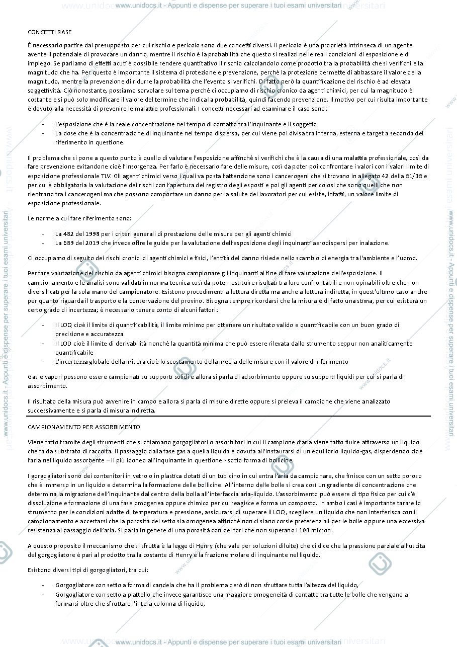 Anteprima pagina 1 — Dispensa riassunta per orale 