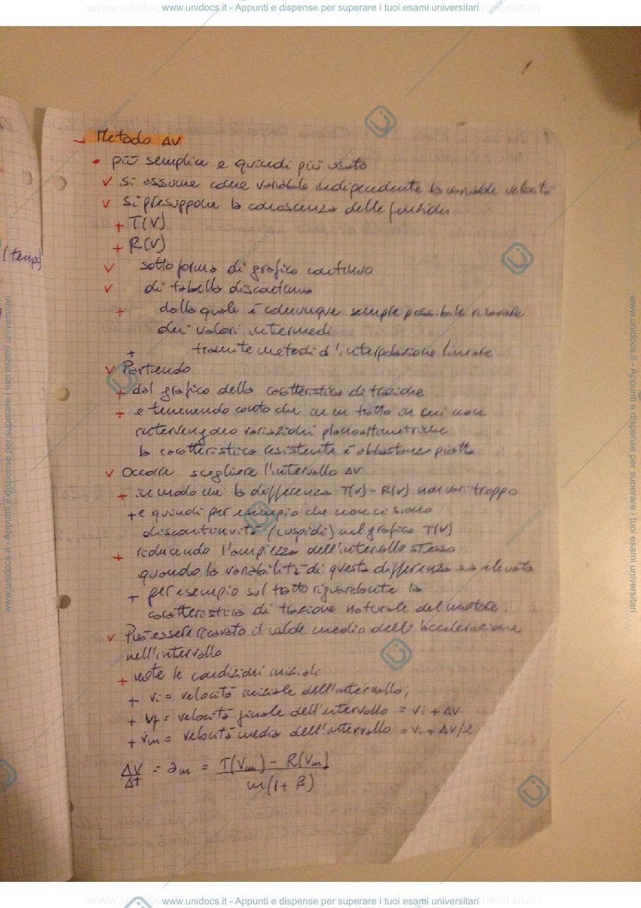 Anteprima pagina 3 — Appunti Diagramma elementare del moto