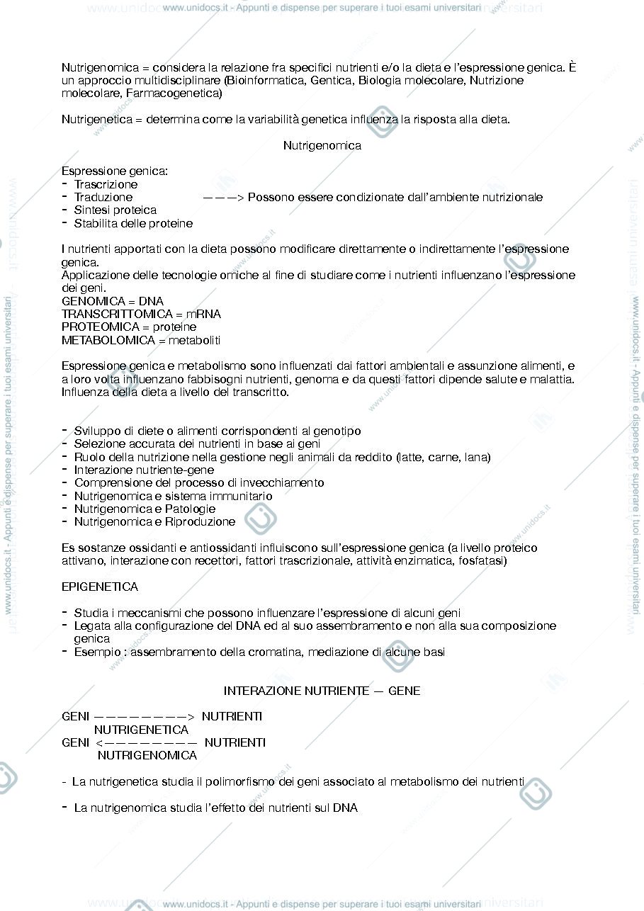 Anteprima pagina 1 — Sbobine nutrigenomica