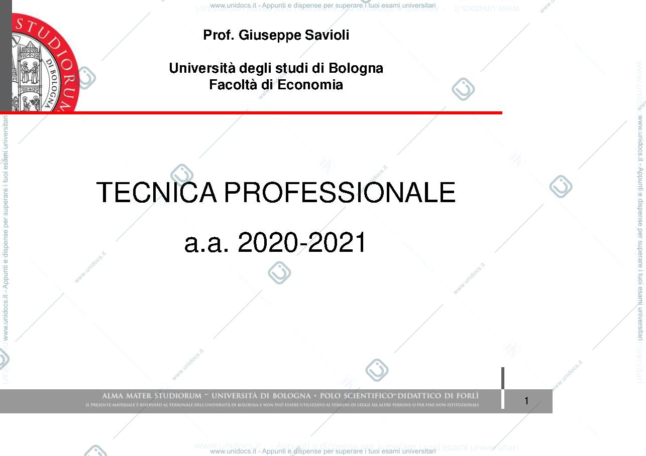 Anteprima pagina 1 — Appunti tecnica professionale