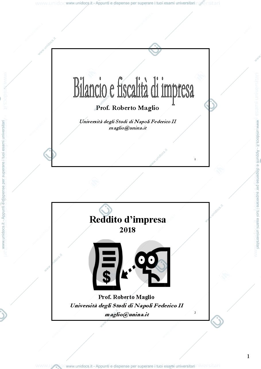 Anteprima pagina 1 — bilancio e fiscalita