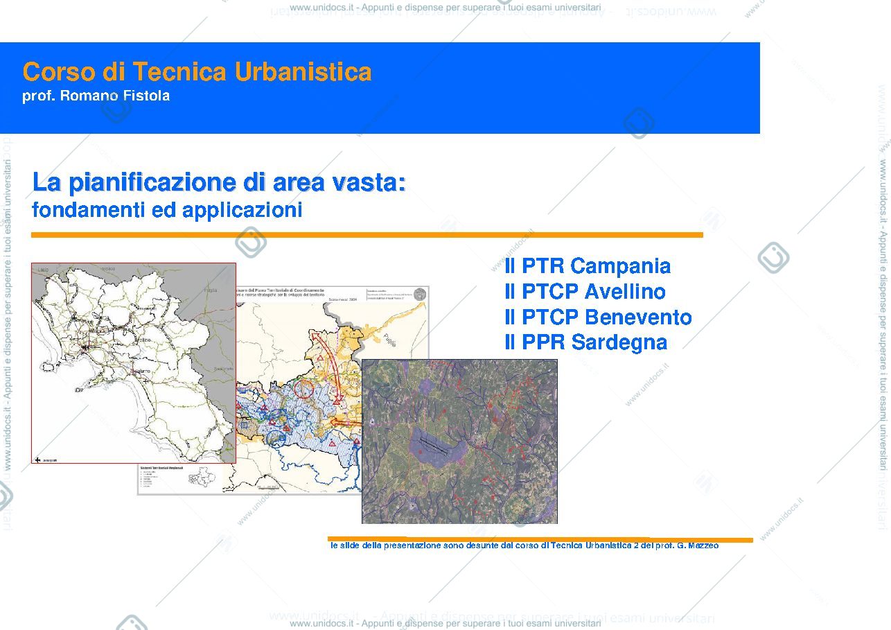 Anteprima pagina 1 — Piani di area vasta