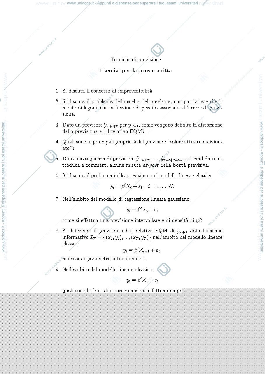 Anteprima pagina 1 — Domande esame