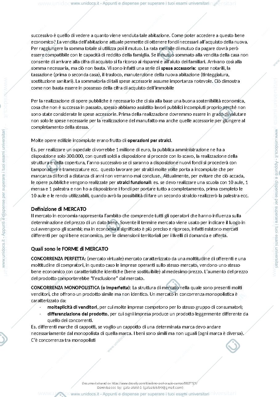 Anteprima pagina 3 — riassunto estimo