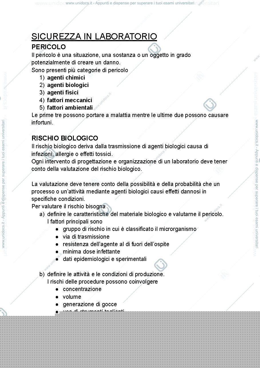 Anteprima pagina 1 — SICUREZZA IN LABORATORIO