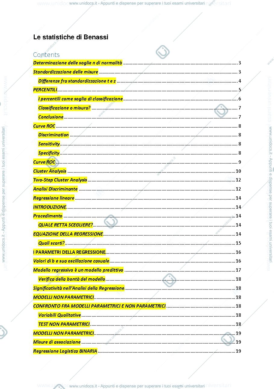 Anteprima pagina 1 — Gli appunti di tecniche psicometriche e di analisi dei dati modulo 1