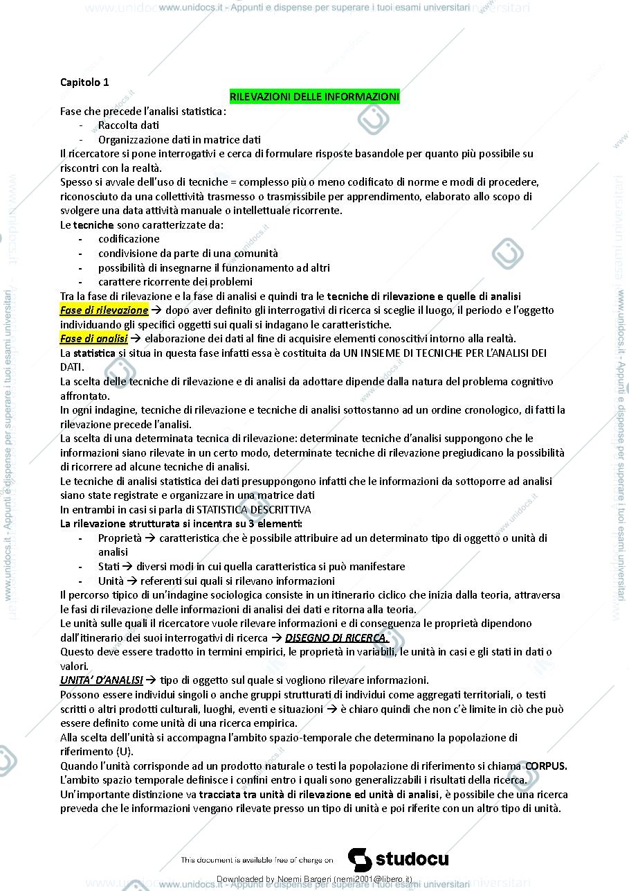 Anteprima pagina 2 — tecniche quantitative di analisi riassunto