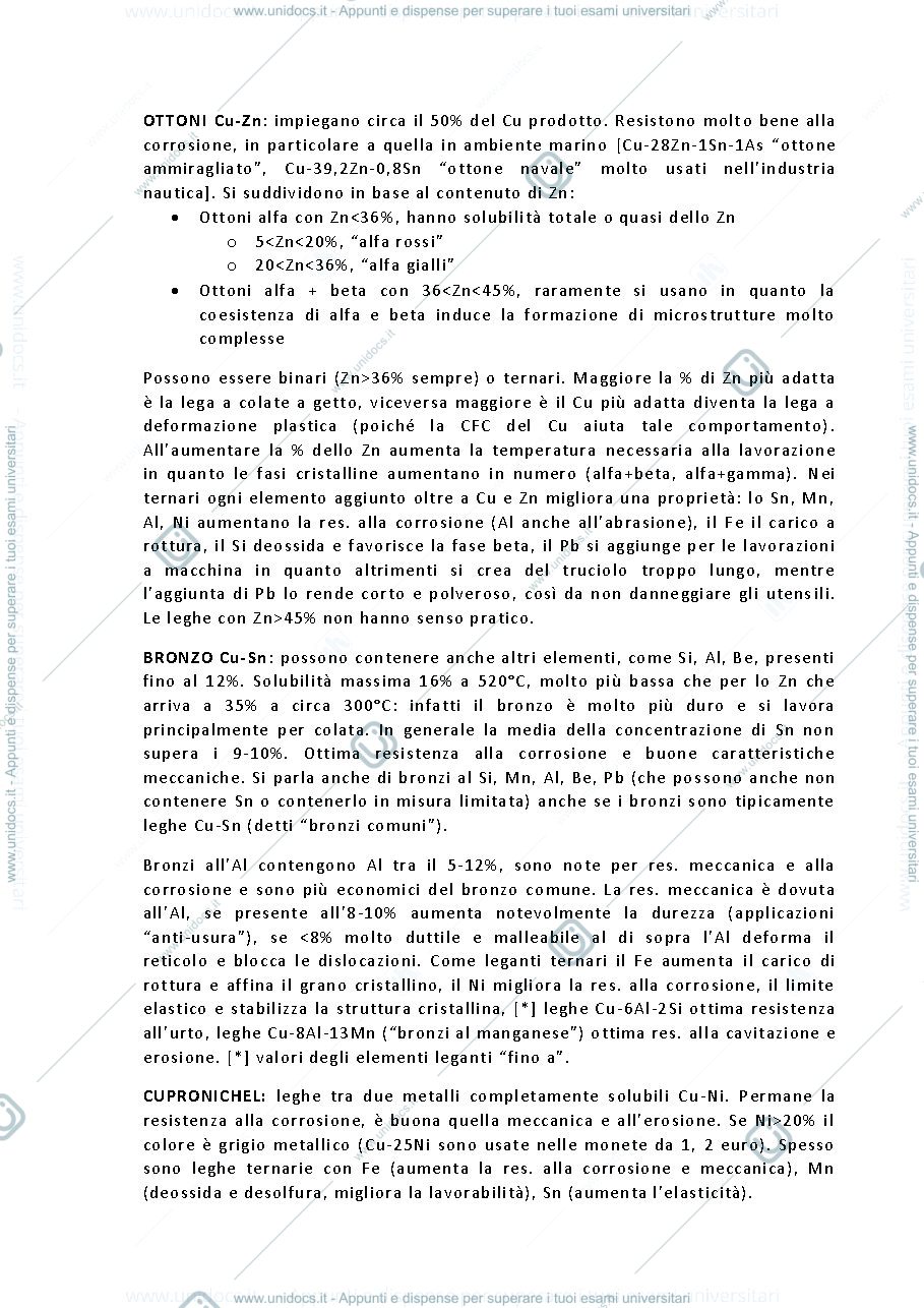 Anteprima pagina 2 — Appunti Tecnologia dei materiali (no modulo di chimica applicata)