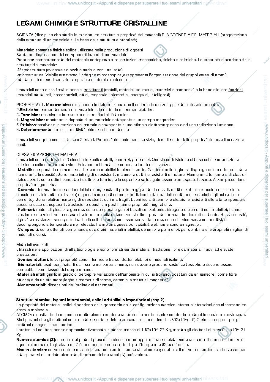 Anteprima pagina 1 — Tecnologia dei materiali
