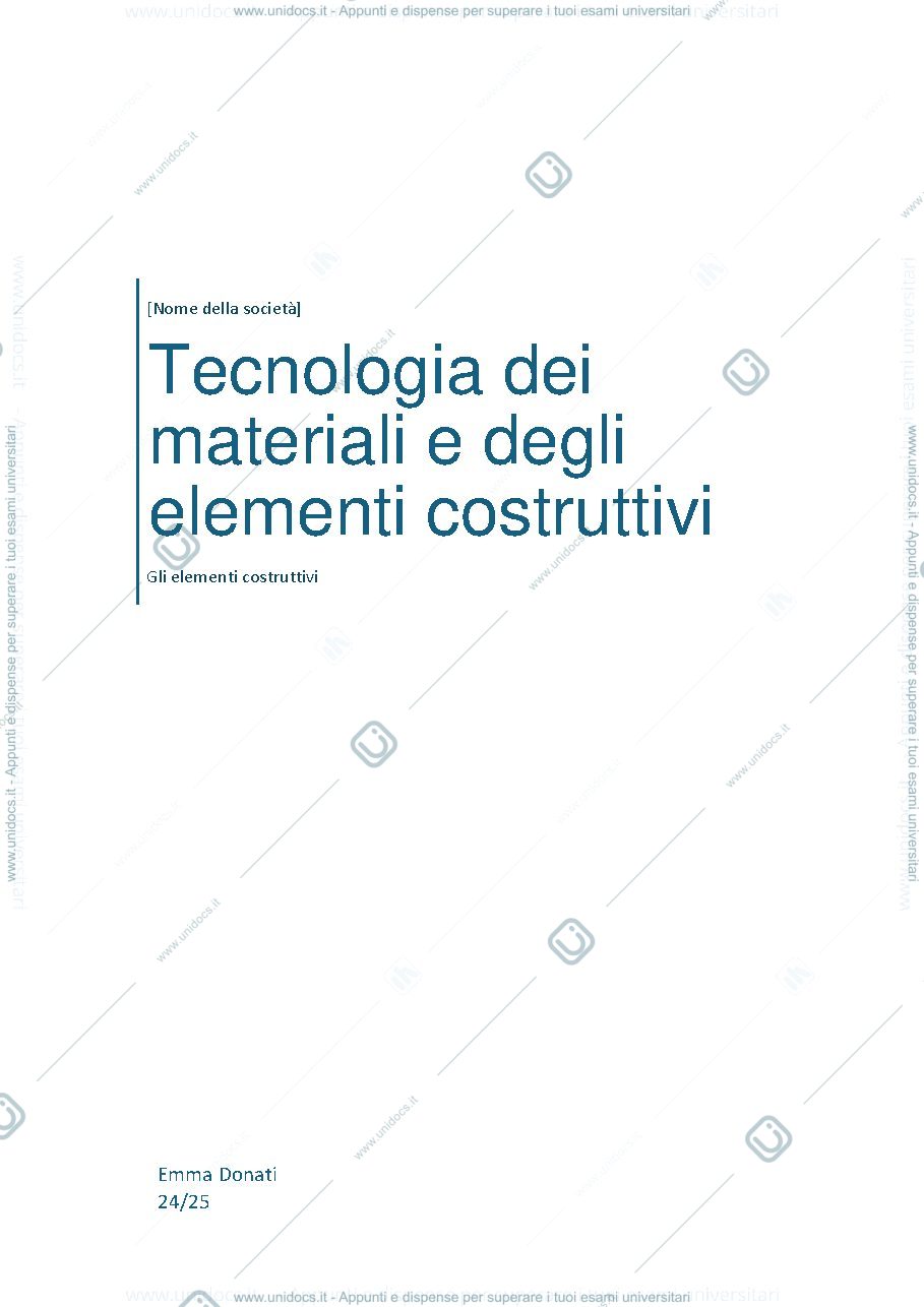 Anteprima pagina 1 — Elementi costruttivi