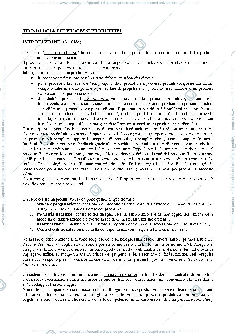 Anteprima pagina 1 — Riassunto Introduzione